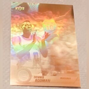 Vintage Dennis Rodman Detroit Pistons Holographic Collector’s Card - VGC